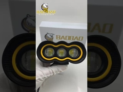 प्लास्टिक हरा पीला 3 एलईडी मोटरसाइकिल हेडलाइट एलईडी सहायक रोशनी मोटरसाइकिल