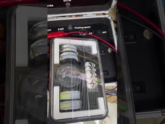 प्लास्टिक एल्यूमीनियम 5 इंच खोपड़ी सफेद पीली कार एलईडी हेडलाइट्स मोटो स्पॉटलाइट