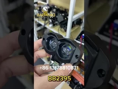 2 आंखें प्लास्टिक शरीर 12V सफेद पीला दोहरे रंग चमकती मिनी ड्राइविंग कोहरे प्रकाश बाइक भागों के लिए